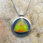 Aurora opal pendant